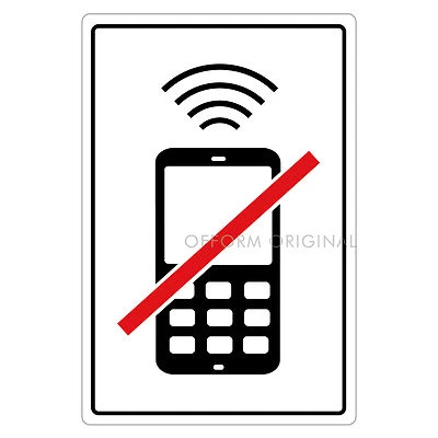 Folienschild Handyverbot 130x90 mm Türaufkleber Piktogramm Handy aus Nr.43710 - Bild 1 von 2
