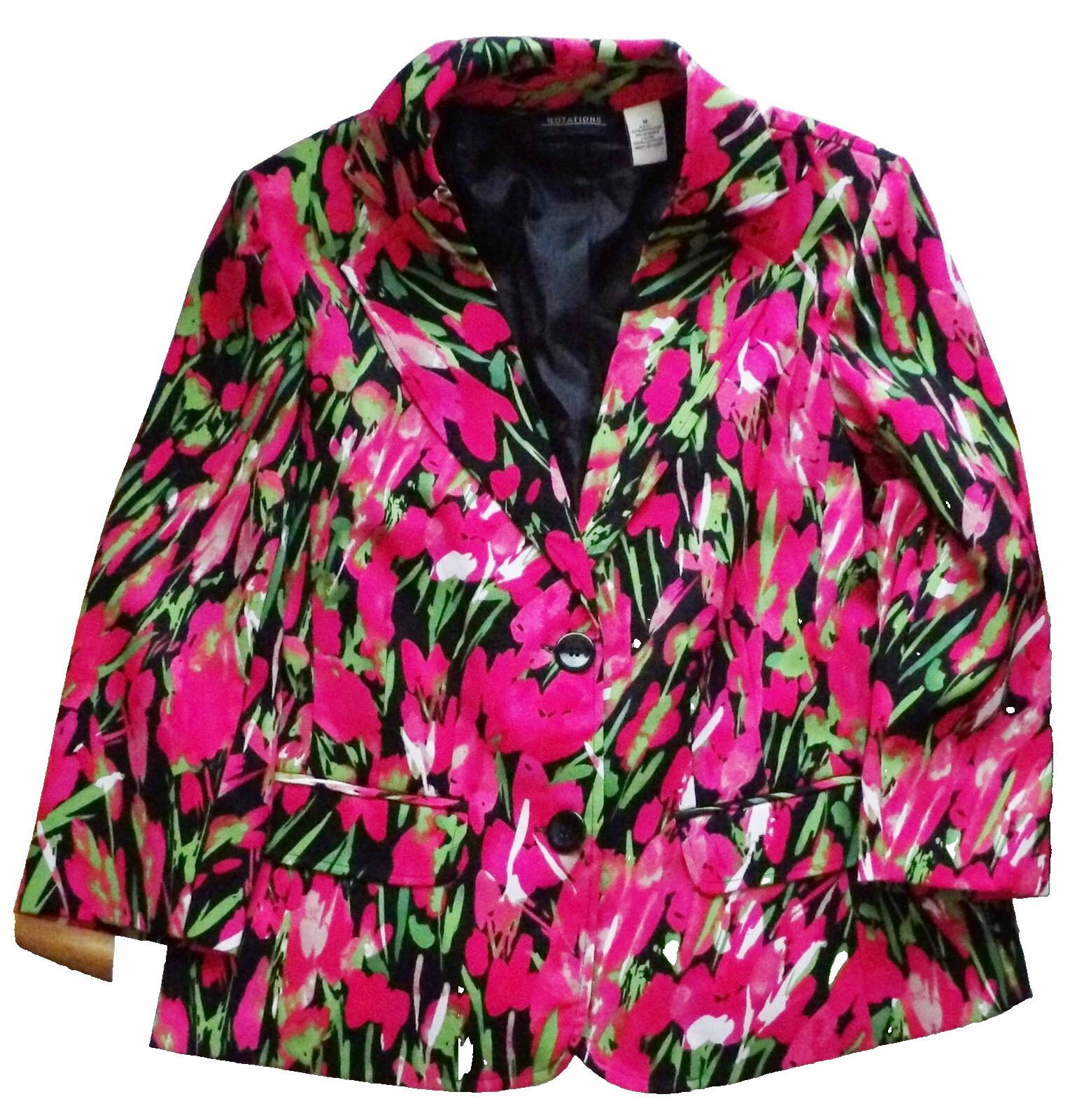 Notations Womens 2 Button Blazer Jacket Size Medi… - image 1