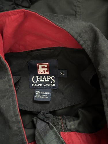 Chaqueta cortavientos vintage Chaps Ralph Lauren para hombre azul marino a presión oculta talla XL - Imagen 6 de 10