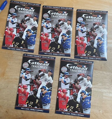 2016 Baseball fathead tradables 5 Pack Lot of 5x7