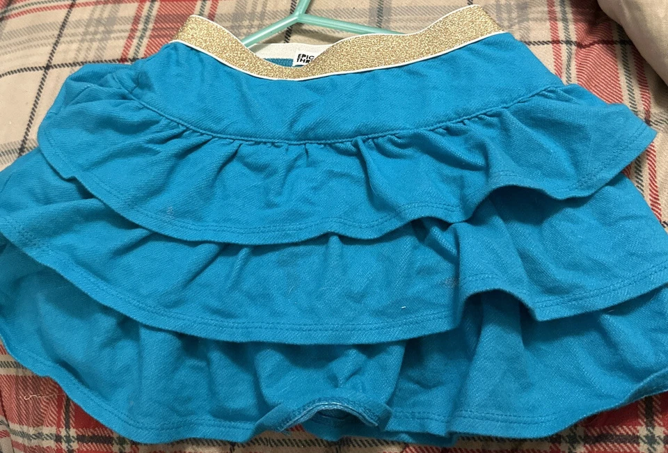 Teal Ruffled Skirt 4t Foto 4 de 4