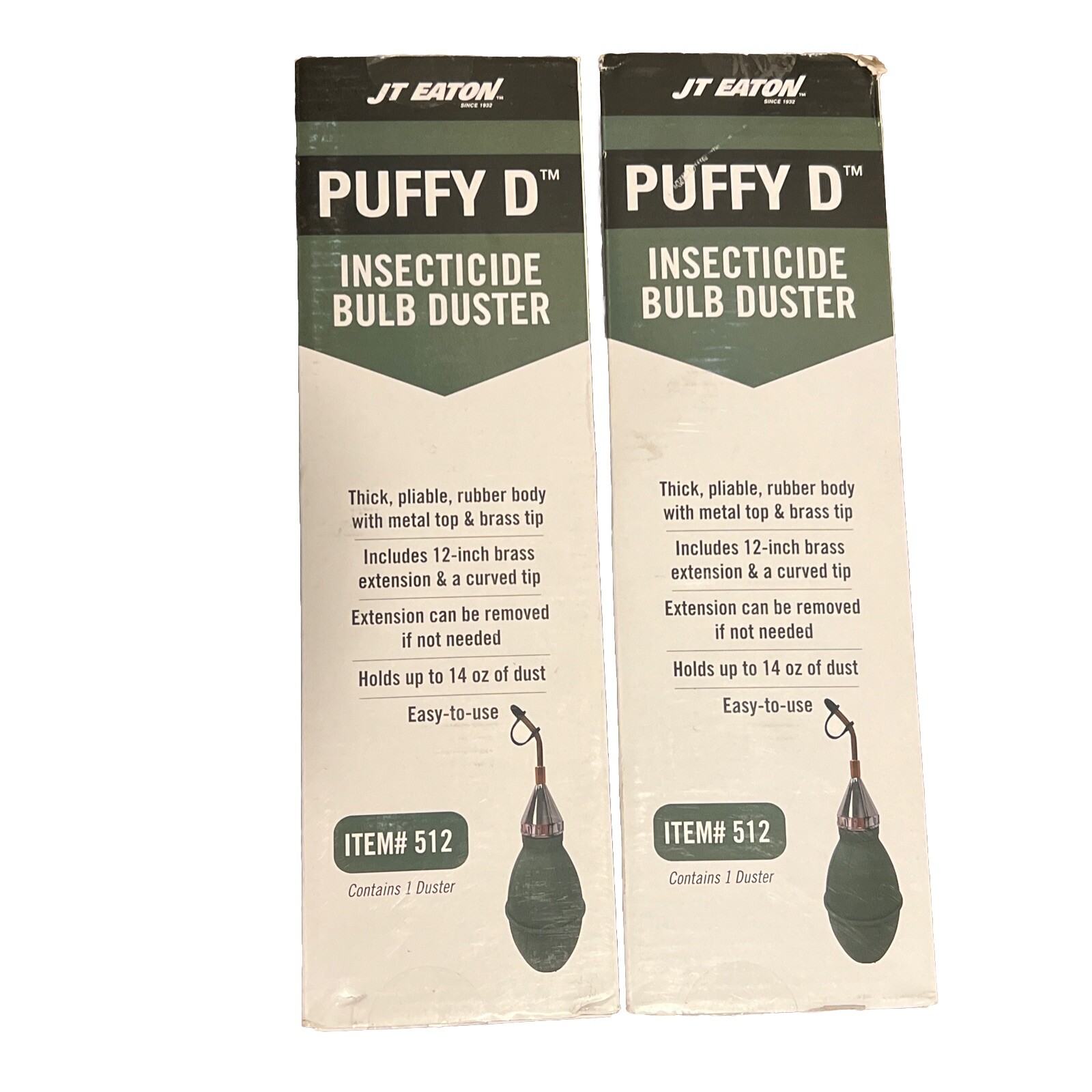 Puffy D Insecticide Bulb Duster 14oz JT Eaton Includes 12