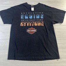 Harley-Davidson Motorcycle Bike T-shirt Made in USA Street Rod