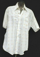 Vintage Men  s Sears Pattern Button Down Collar Shirt Medium Spread 16