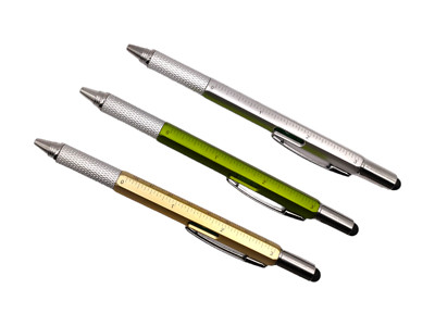 Kugelschreiber Multitool 6in1 Stift Stylus Pen Touchpen Lineal Schraubendreher