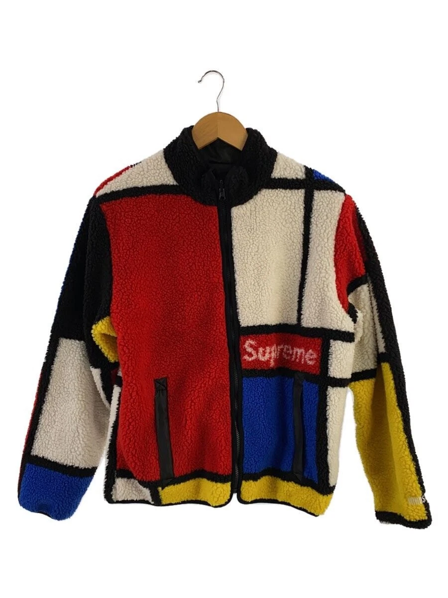 Supreme 20AW Giacca in Pile Reversibile Colorblocked M Multicolore