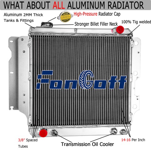 3Row Radiator For 1987 1988-2006 Jeep Wrangler YJ TJ 2.4L L4 2.5L 4.0 4.2L L6
