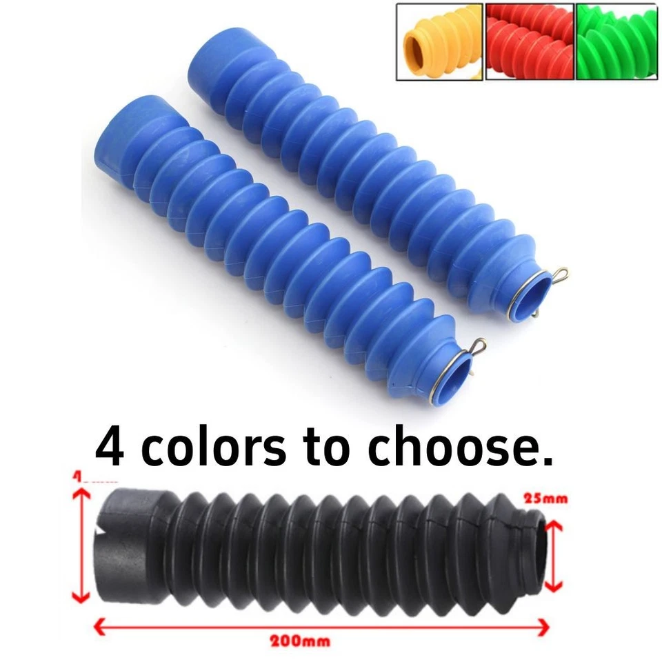 Horquilla delantera de goma roja cubierta antipolvo polaina polainas botas amortiguador motocicleta Foto 3 de 4