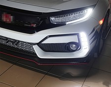 For 17up Honda Civic 10th Fk8 Type R M Style Frp Front Bumper Side Lip Splitter For 17up Honda Civic 10th Fk8 Type R M Style Frp Front Bumper Side Lip Splitter