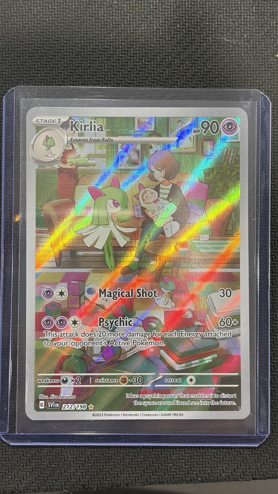 Pokémon TCG Kirlia Scarlet & Violet Base Set Holo Illustration Rare Card 212/198