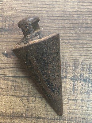 Vintage Antique Cast Iron Plumb Bob - 9oz - 3.5''