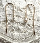 14k Fish Hook Pearl Earrings  — photo 3