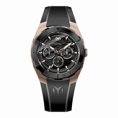 TechnoMarine Cruise Men's Quartz Watch 43mm Rose Gold/Black Gray TM-125029 NIB