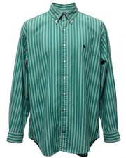 Polo RALPH LAUREN Blake Shirt Button Up Men s XL Green with Stripes. Long Sleeve