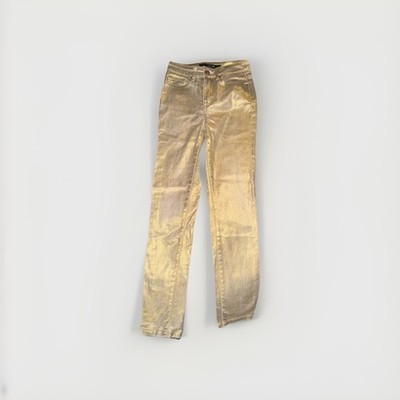 Gold Pants Joe s Jeans Jeggings Girls Sz 12 Shiny Metallic Teen Fashion Denim