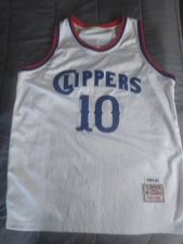 LA Clippers Norm Nixon Mitchell and NESS 1984 Throw Back Jersey Light stain