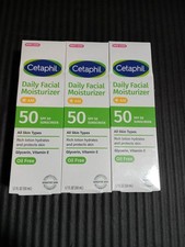  3x Cetaphil Daily Facial Moisturizer 1.7oz SPF 50 Exp 9/27