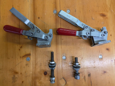 2pcs DESTACO 247-U Heavy Duty Vertical Toggle Clamp in good condition, USA.