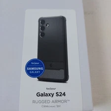 Spigen [Rugged Armor] Phone Case for Samsung Galaxy S24 - Matte Black