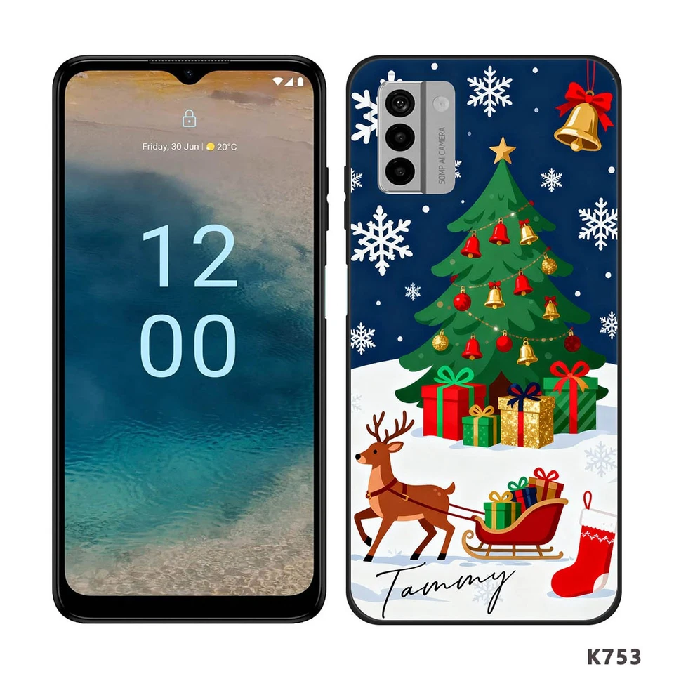 Christmas Personalised Phone Case For Nokia G42 C32 C12 HMD Pulse Silicone Cover - image 3 of 4