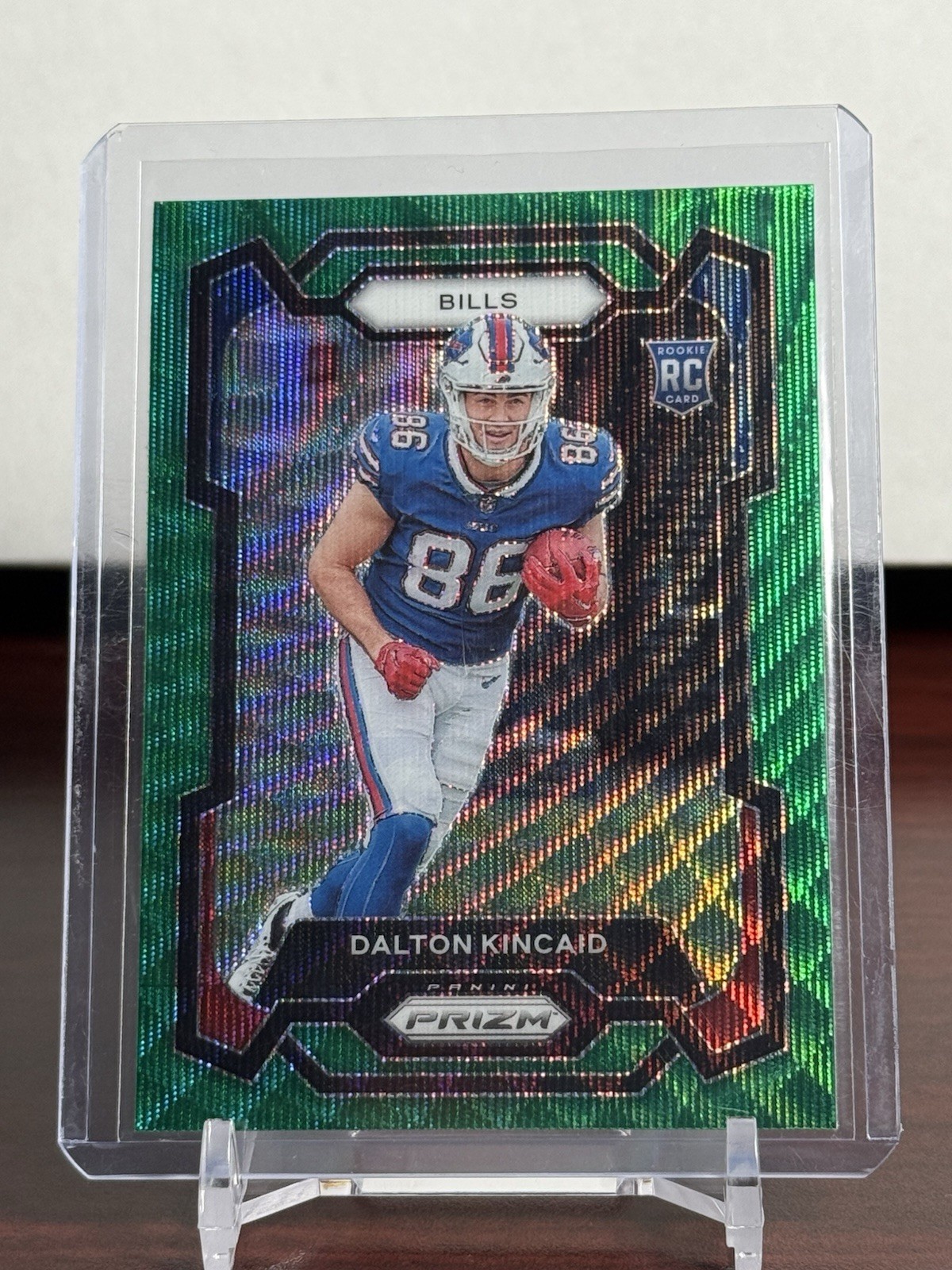 Panini 2023 Prizm Rookies Dalton Kincaid Bills #308 Green Wave Prizm RC