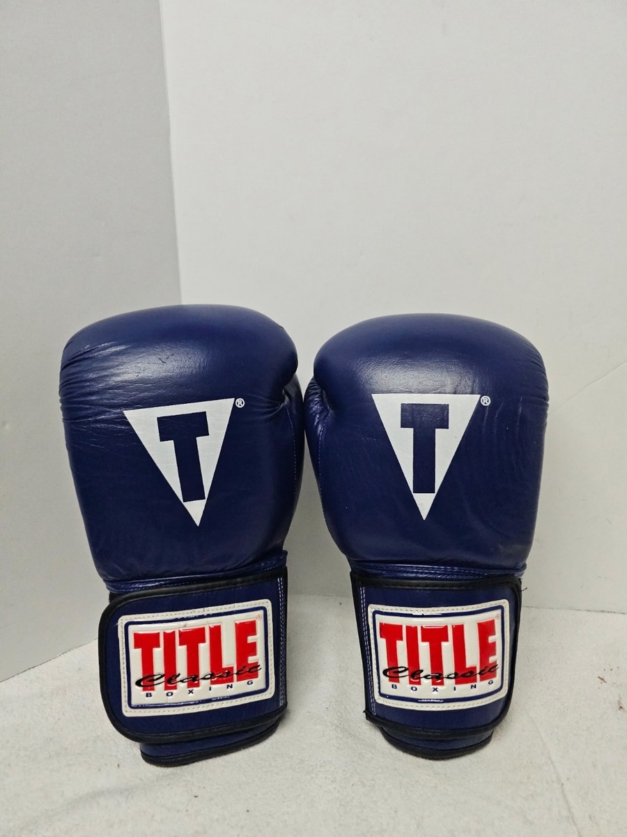 タイトル ボクシンググローブ16オンス TITLE Classic Blue Boxing Gloves 16oz Genuine Leather Training