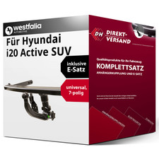 Für i20 Active SUV Typ GB / IB Anhängerkupplung abnehmbar + E-Satz 7pol neu
