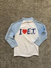 1982 E.T. White/blue raglan baseball t-shirt Youth 10/12