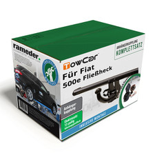 TowCar Anhängerkupplung abnehmbar & 13poliger E-Satz für 500e Fließheck 20- AHK