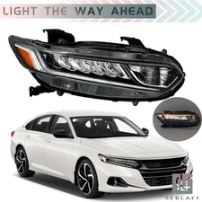 Passenger RH For Honda Accord 2018-2020 Halogen&LED W/LED DRL Signal Headlight