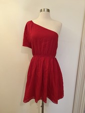 Alice + Olivia Red Off the Shoulder Dress