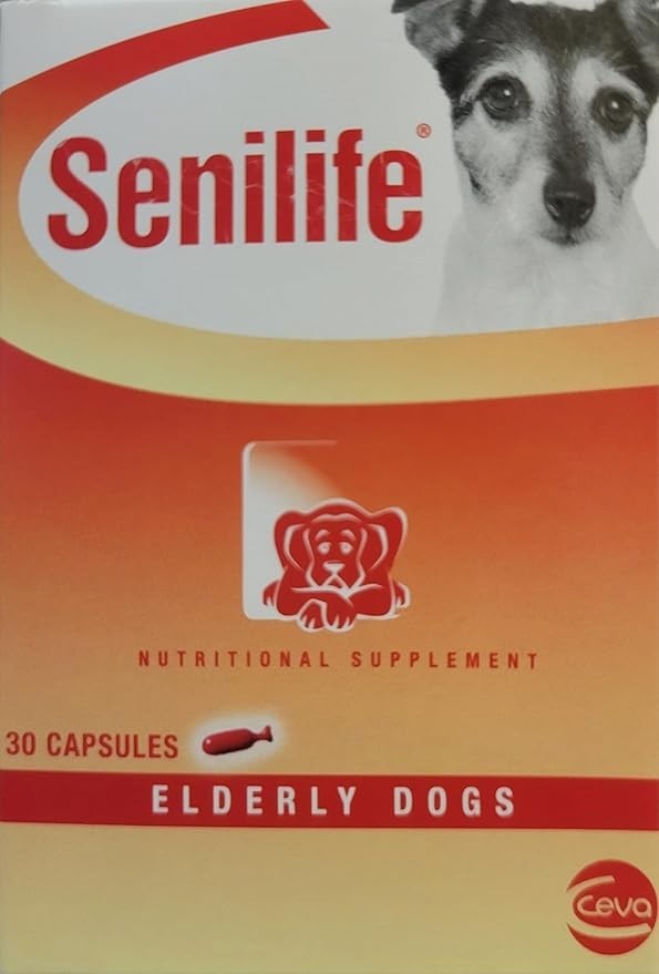 Senilife by Ceva Nutritional Supplement for Elderly Dogs 30 Capsule Exp 8/26 NEW