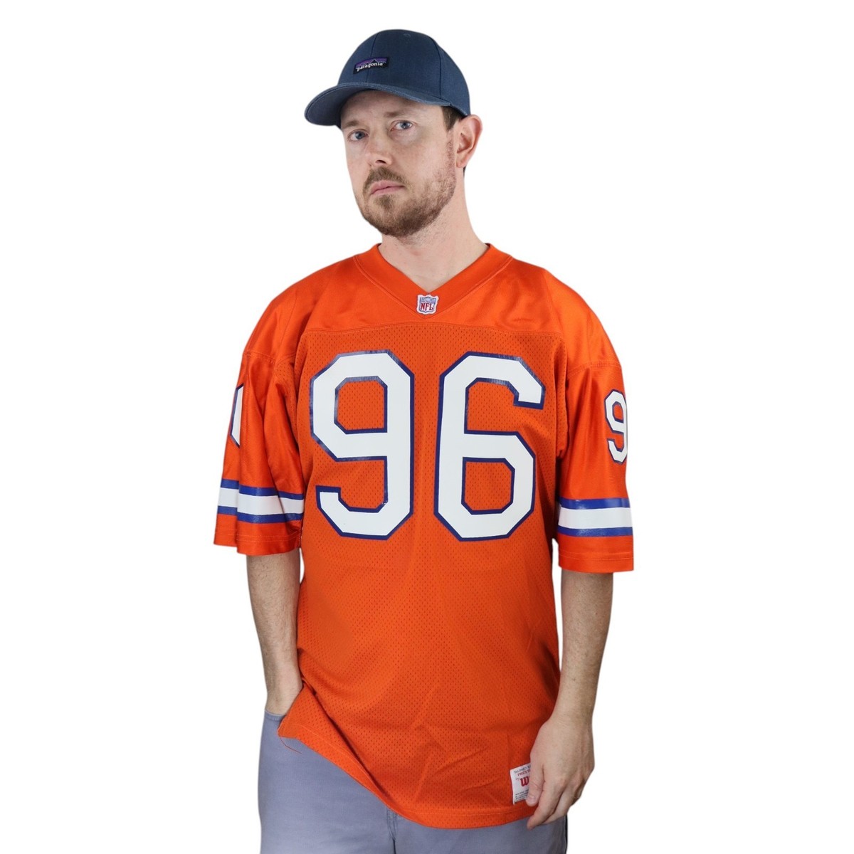 Vintage 90s Wilson Denver Broncos Kenny Walker #96 Jersey Mens 44