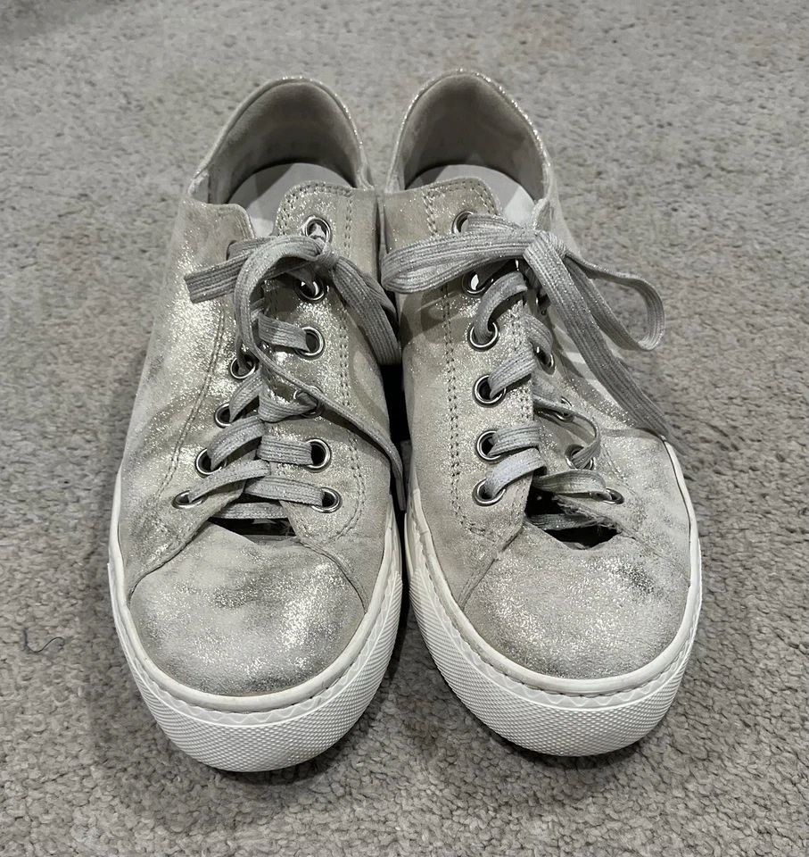 Zapatillas Paul Cuero Verde Dorado Mineral Metálico, Mujer’s 9 (Austria 6.5) Foto 3 de 4