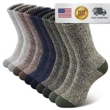 5 Pairs Merino Wool Socks Men Thick Thermal Hiking Cold Weather