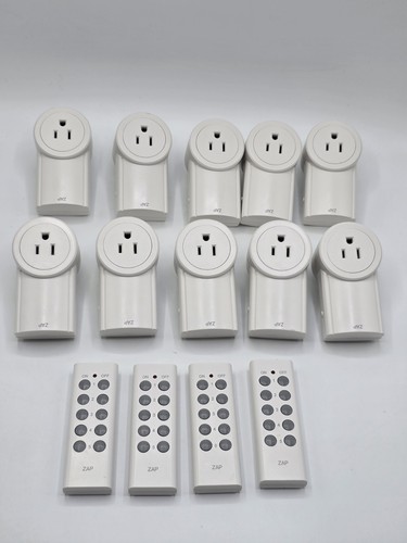 Etekcity ZAP 5LX Remote Outlet Switch 10 Outlets & 4 Remotes Batteries 2 Sets