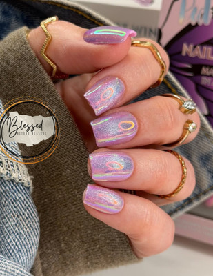 Red Aspen Press On Nails- Her Royal Flyness, Fifi Short- Coffin