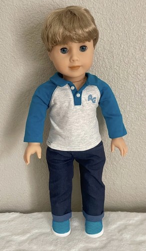 American Girl 18 Zoll Truly Me #74 Junge Puppe im Ruhestand blonde Haare blaue Augen - Bild 1 von 7
