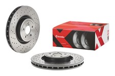 Brembo Xtra Front Left Or Right Drilled Brake Disc Rotor For Impreza Wrx Sti 04
