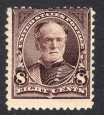 US Scott 257 Mint Hinged - Short Perfs at Top - CV 170$