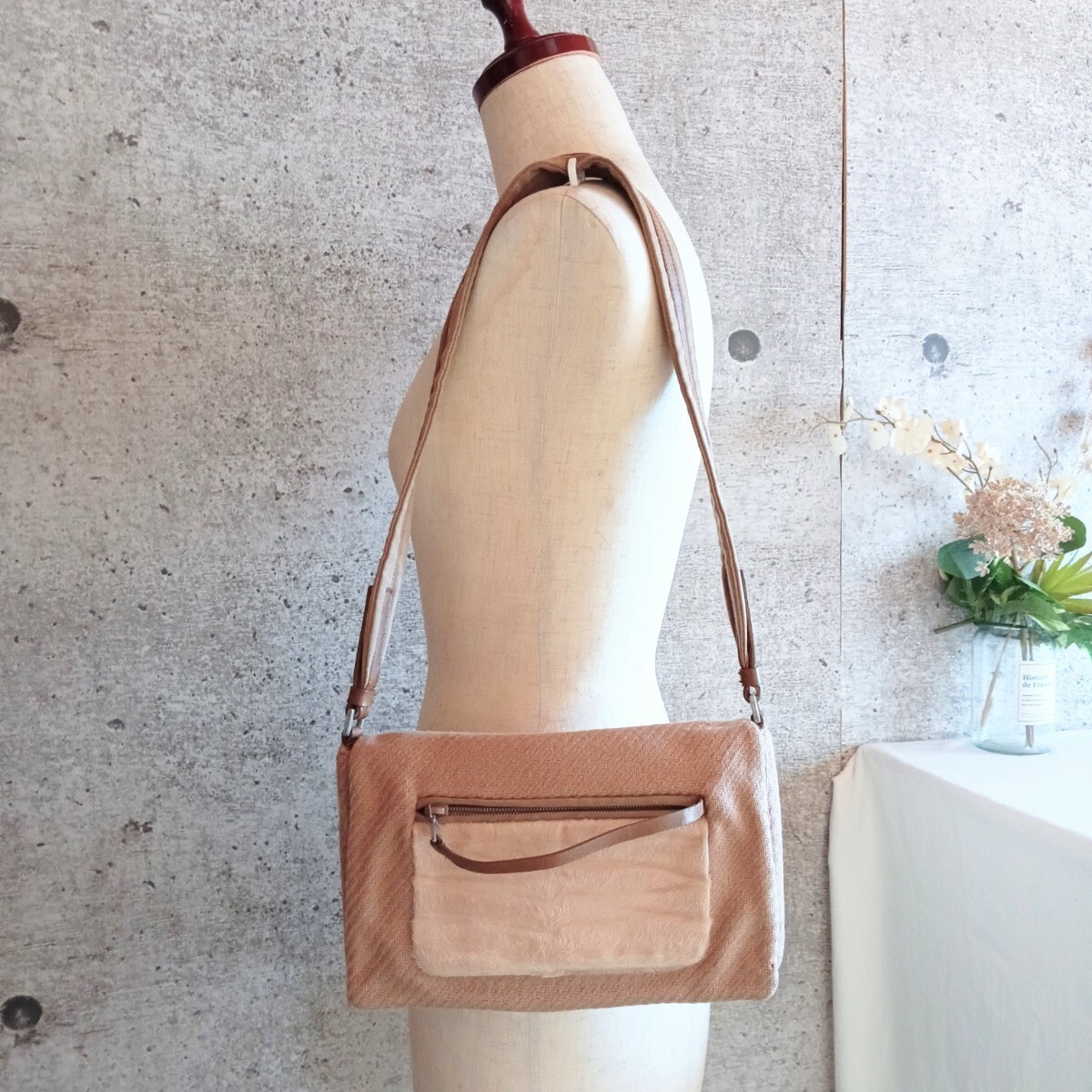 Prada Wool 2Way Shoulder Bag Pochette Vintage Authentic thumbnail 3