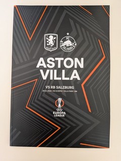 Aston Villa v RB Salzburg Europa League 29/01/2026 Excellent Condition