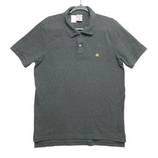 Brooks Brothers Polo Mens Medium Gray Original Fit Golden Fleece Performance