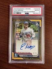 2024 Bowman Chrome Prospect Autos Elias Medina /50 #CPA-EME Gold Shimmer PSA 10