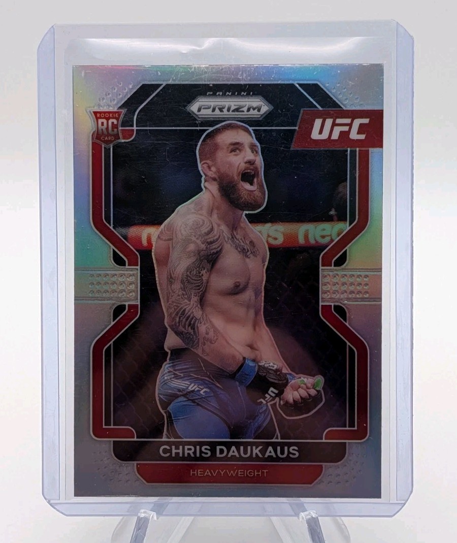 Chris Daukaus 2022 Panini Prizm UFC Silver Holo RC SP #199 Heavyweight