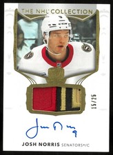2024-25 Upper Deck The Cup Gold NHL Collection Patch Auto Josh Norris /25 (CG