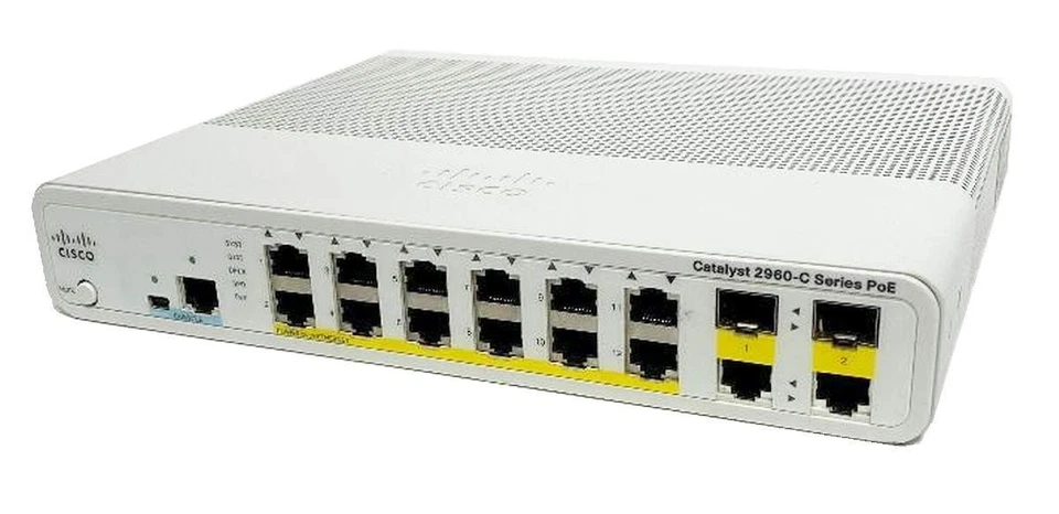 Cisco WS-C2960C-12PC-L Catalyst 2960C 12x 10/100 PoE 2x Combo SFP Ether Switch - Image 2 of 4
