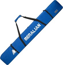 Padded Ski Bag,Waterproof Full Single Travel Bag with 170 cm, BLUE