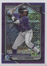 2024 Bowman Chrome Prospects Purple Shimmer Refractor /250 Jeremy Ciriaco 0r6k