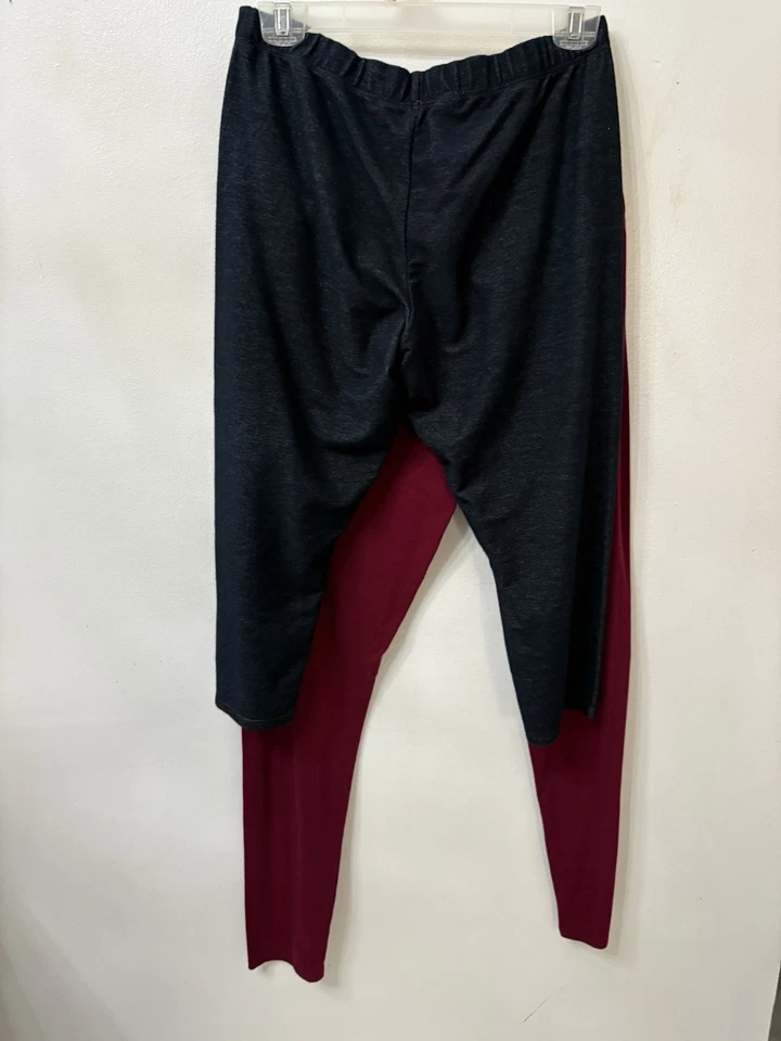 Paquete de capri y medias sin límites para niños talla 11-13 azul borgoña elástico Foto 2 de 4